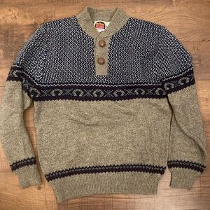 Miller Outerwear Vintage Western Horseshoe Wool Blend Pullover Sweater Men’s L